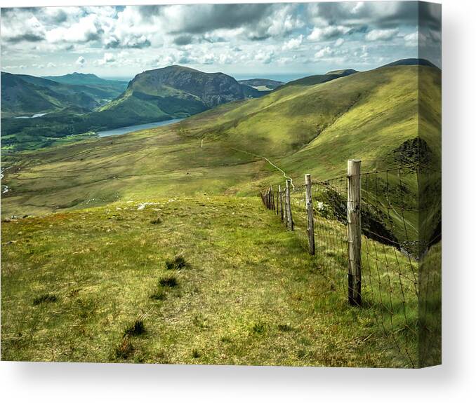 Snowdon Canvas Print featuring the photograph Distant Path by Nick Bywater