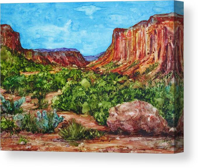 Southwest Canvas Print featuring the painting Dominguez Canyon by Suzanne Krueger