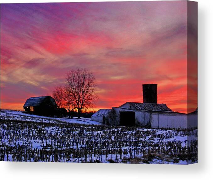 Rural Canvas Print featuring the photograph Down the Street from Daranya's House by Steve Karol