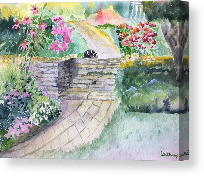 Flowers Canvas Print featuring the painting Dozing by Christine Lathrop