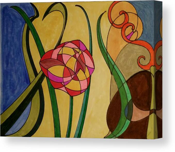 Geometric Art Canvas Print featuring the glass art Dream 175 by S S-ray