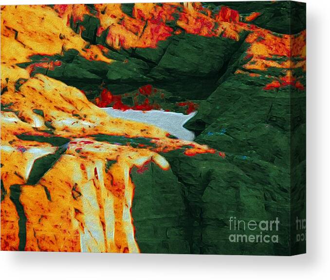 Abstract Canvas Print featuring the photograph Dream Colors by Marcia Lee Jones