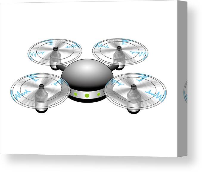  Canvas Print featuring the digital art Drone by Moto-hal