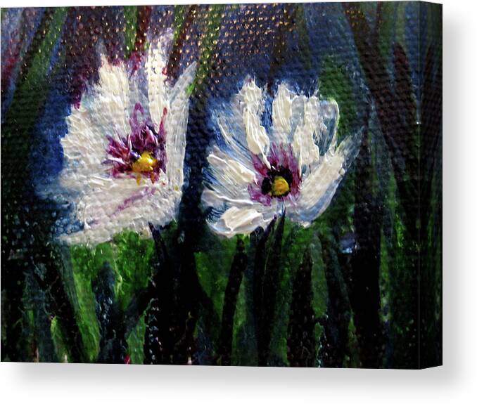 Flower Canvas Print featuring the painting Duo by Janice Nabors Raiteri