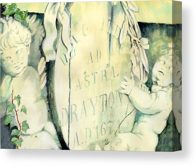 Grave Canvas Print featuring the painting Dust to Dust by Thomas Hamm