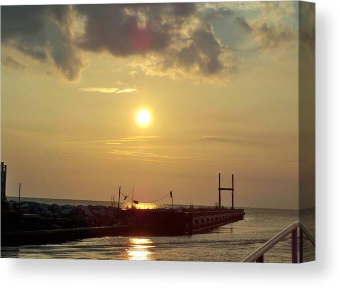 Sunrise Canvas Print featuring the photograph Early Morning Voyage by Art By G-Sheff