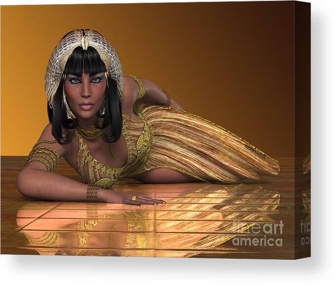 Old Kingdom Canvas Print featuring the painting Egyptian Priestess by Corey Ford