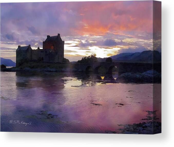 Scotland Canvas Print featuring the painting Eileen Donan by M S McKenzie