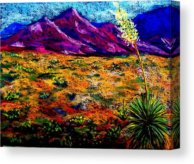 Yucca Canvas Print featuring the painting El Paso by Melinda Etzold