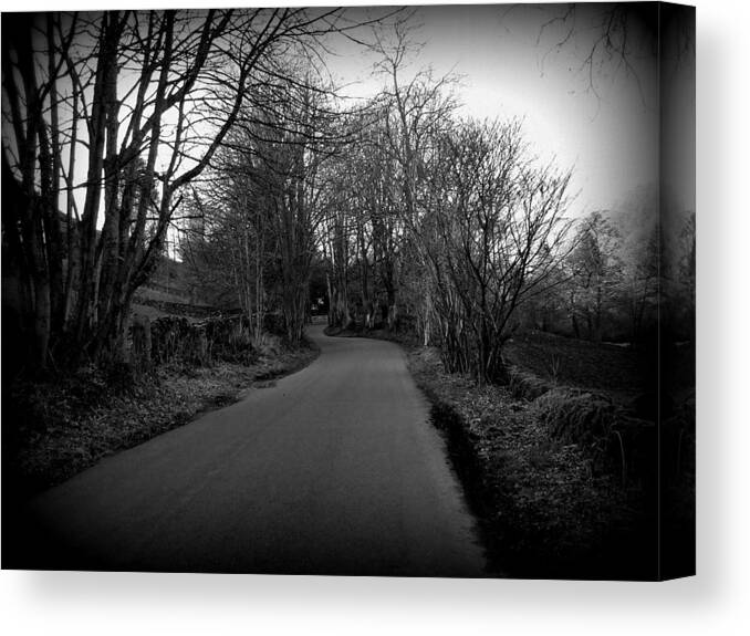 Road Canvas Print featuring the photograph Empty road by Lukasz Ryszka