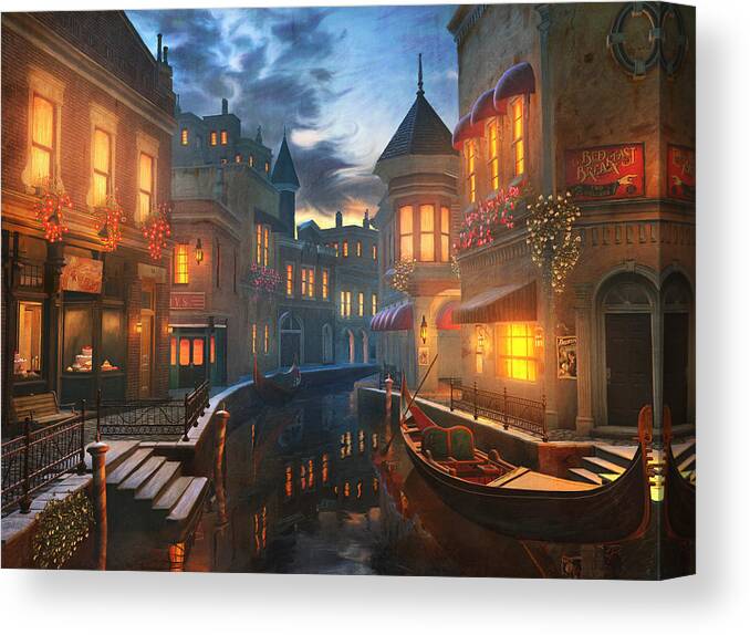 Venice Canvas Print featuring the painting Enchanted Waters by Joel Payne
