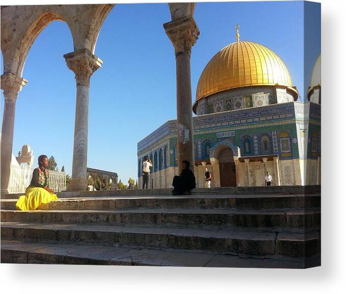 Dome Of The Rock Canvas Print featuring the photograph Equally.Lesser by A MiL