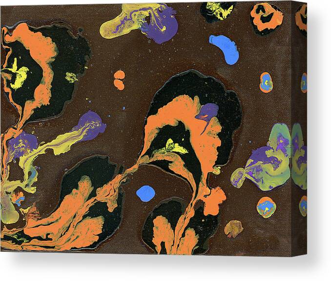 Abstract Canvas Print featuring the painting Eroded and Corroded by Matthew Mezo