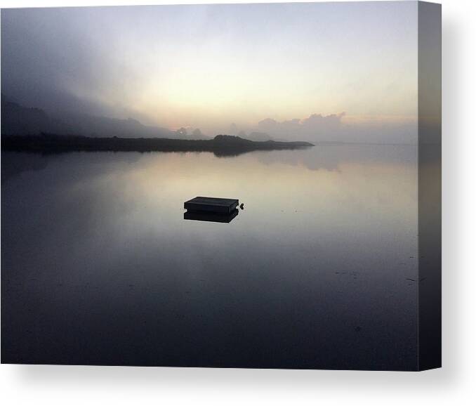 Coast Canvas Print featuring the photograph Estuary at Dusk by Marcia Beck by California Coastal Commission