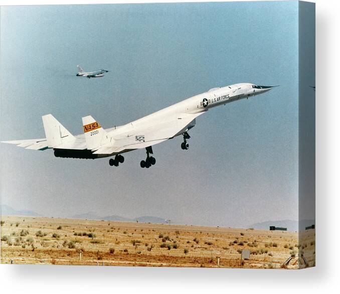 1968 Canvas Print featuring the photograph Experimental Plane Xb-70 by Granger