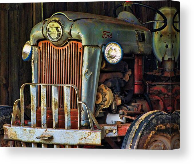 Tractor Canvas Print featuring the photograph Farm Tractor Two by Ann Bridges