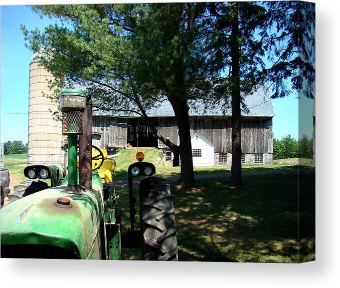 Landscape Canvas Print featuring the photograph Farm Work by Todd Zabel
