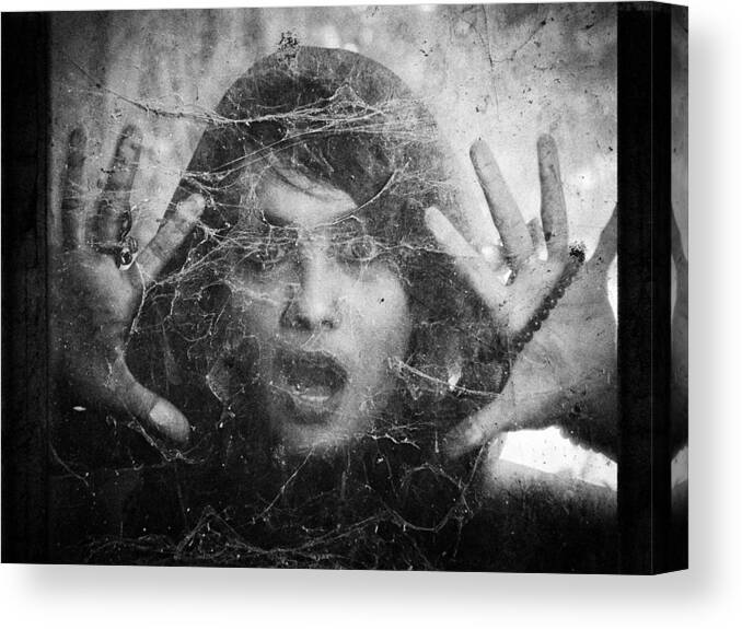 Model Canvas Print featuring the photograph Fear! by Joey Bangun