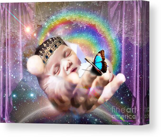 Fearfully And Wonderfully Created Hand Of God Canvas Print featuring the digital art Fearfully and Wonderfully Created by Dolores Develde