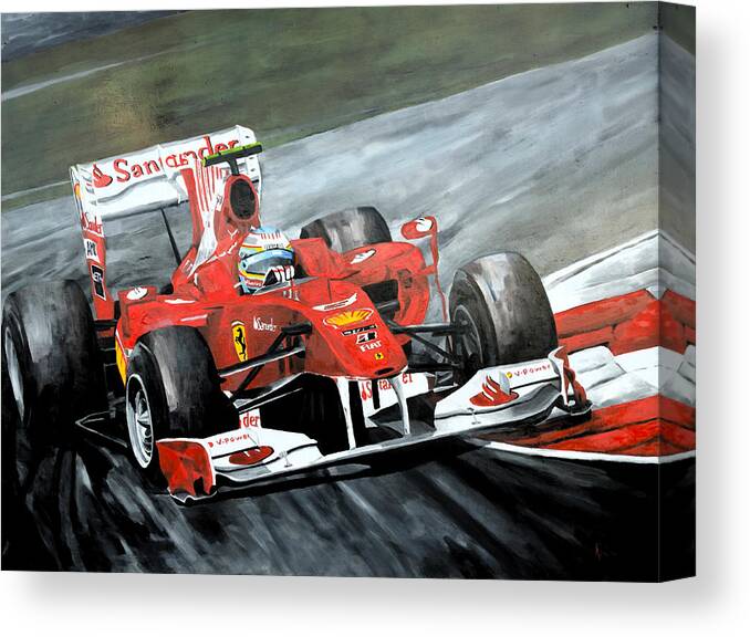 Wall Art Canvas Picture Print Ferrari Alonso F1 Formula 1 3.2 