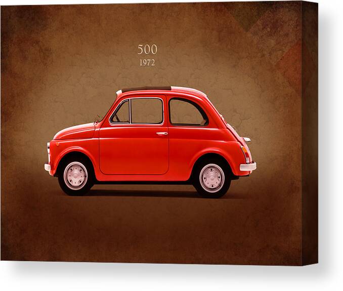 Fiat 500 R 1972 Canvas Print featuring the photograph Fiat 500 R 1972 by Mark Rogan