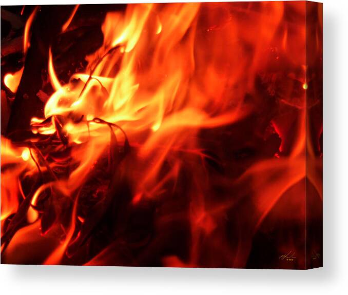 Fire Canvas Print featuring the photograph Fire Burn by Michael Blaine