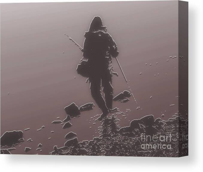 Fisherman Canvas Print featuring the photograph Fisherman by Charlie Cliques