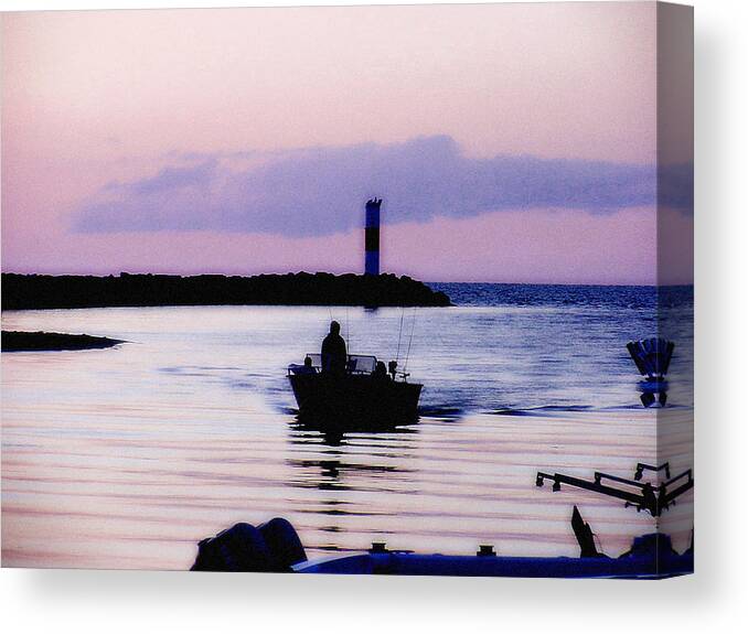 Lake Ontario Collectibles Canvas Print featuring the photograph Fishing Lake Ontario Lake Ontario by Iconic Images Art Gallery David Pucciarelli