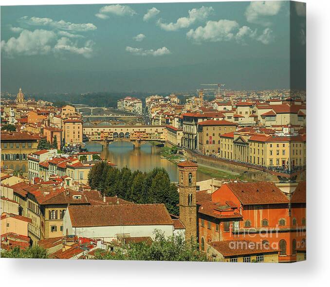 Florence Canvas Print featuring the photograph Florence Italy by Maria Rabinky