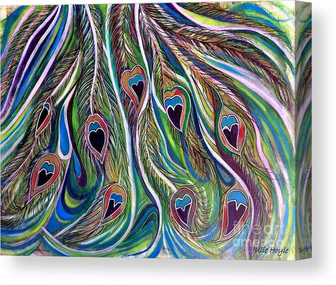 Julie Hoyle Canvas Print featuring the painting Flow of Grace by Julie Hoyle