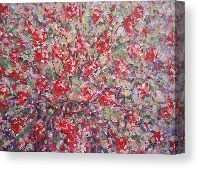 Painting Canvas Print featuring the painting Flower Feelings. by Leonard Holland