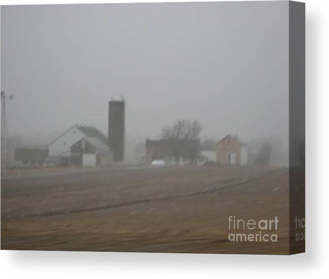Amish Canvas Print featuring the photograph Foggy Evening by Christine Clark