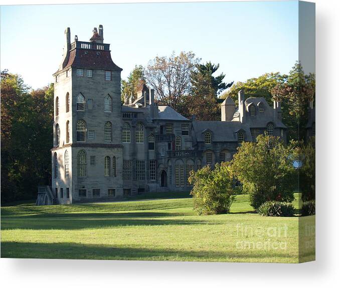 Fonthill Canvas Print featuring the photograph Fonthill Castle in Doylestown PA by Anna Lisa Yoder