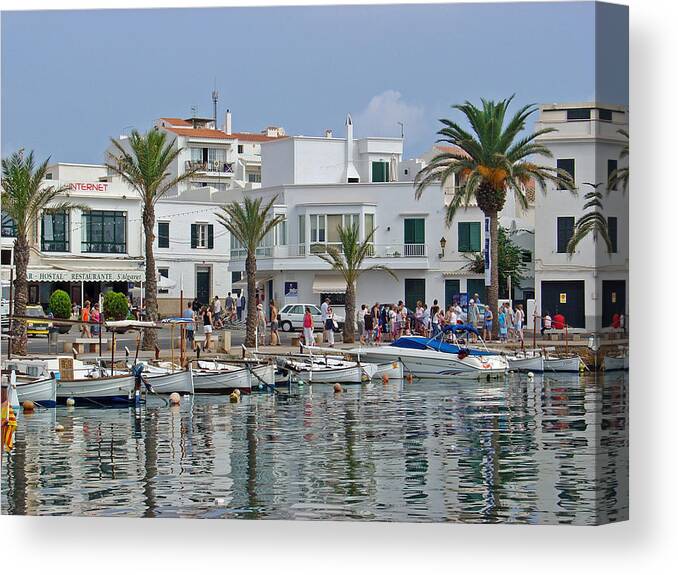 Europe Canvas Print featuring the photograph Fornells, Menorca by Rod Johnson