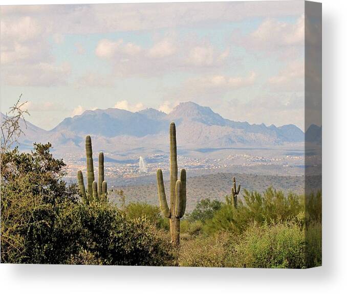 Fountain Hills Canvas Print featuring the photograph Fountain Hills Arizona by Marilyn Smith