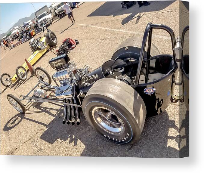 Nitro Canvas Print featuring the digital art Fuelers by Darrell Foster
