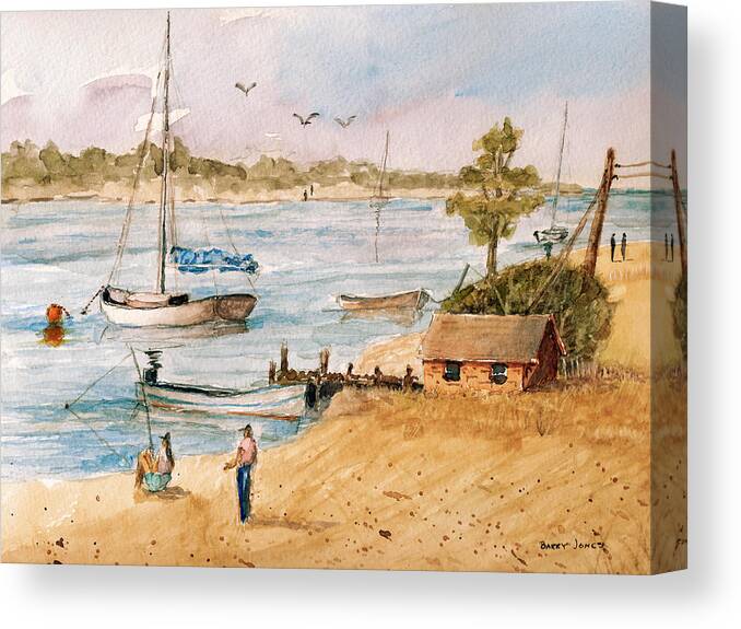 Fun Canvas Print featuring the painting Fun in the Sun - Watercolor by Barry Jones