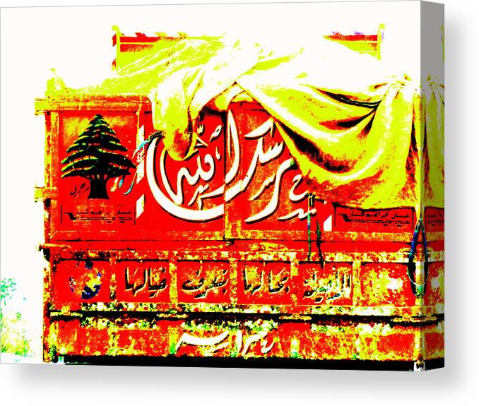 Lebanon Canvas Print featuring the photograph Funky Lebanese truck by Funkpix Photo Hunter