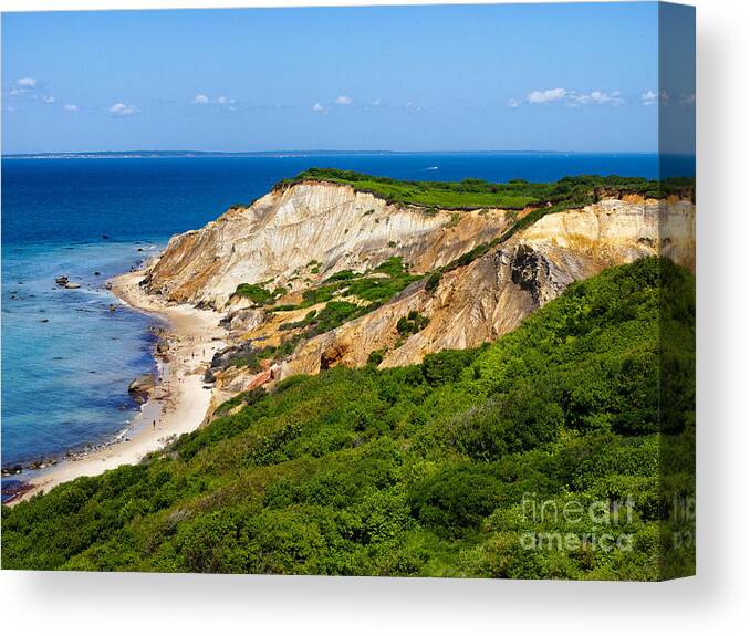 Light House Canvas Print featuring the photograph Gay Head Cliffs by Mark Miller