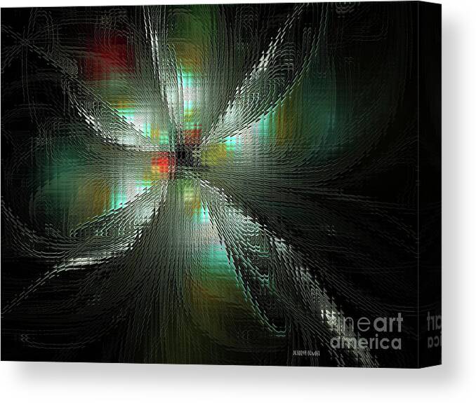 Fractal Canvas Print featuring the digital art Glassworks Fractal by Deborah Benoit