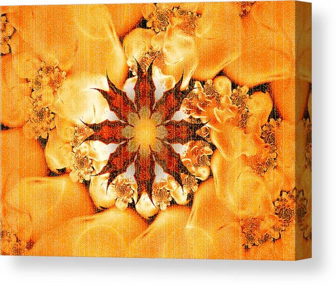 Fractal Canvas Print featuring the digital art Glow by Richard Ortolano