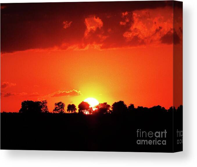 God Canvas Print featuring the photograph God's Gracful Sunset by J L Zarek