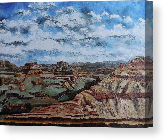 Landscape Canvas Print featuring the painting Grand Canyon 3 by Carl Owen