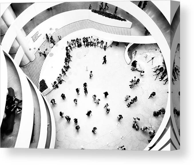 Black And White Canvas Print featuring the photograph Guggenheim by Jessica Levant