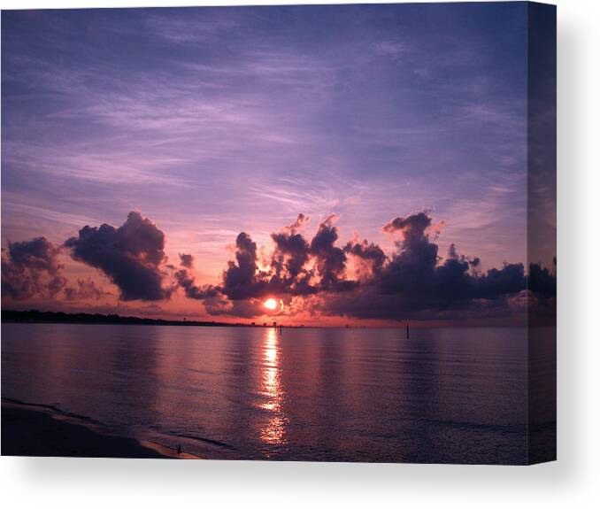 Gulf Canvas Print featuring the photograph Gulf Coast Sunrise by Brian Wright