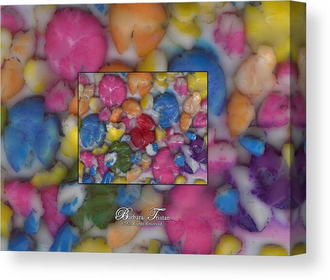 Barbara Tristan Canvas Print featuring the digital art Gumballs #0000a by Barbara Tristan