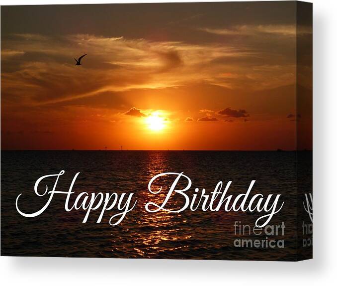 Sunset Canvas Print featuring the photograph Happy Birthday Sunset by Jean Wright