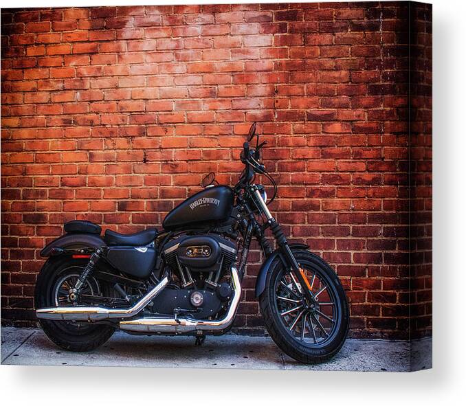 Harley Davidson Canvas Print featuring the photograph Harley 883 by GeeLeesa Productions