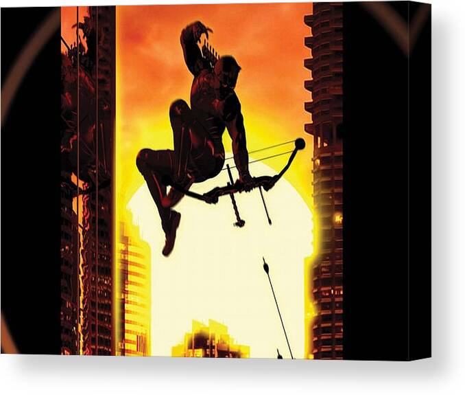 Hawkeye Canvas Print featuring the digital art Hawkeye by Maye Loeser