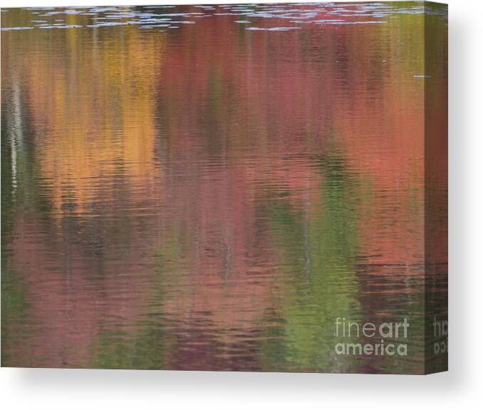 Waterscape Canvas Print featuring the photograph Hawkins Autumn Abstract II 2015 by Lili Feinstein